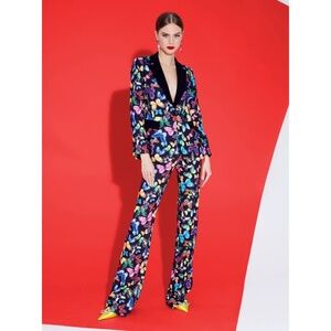 Alice + Olivia Teeny Bootcut Pant Butterfly High Black size 12